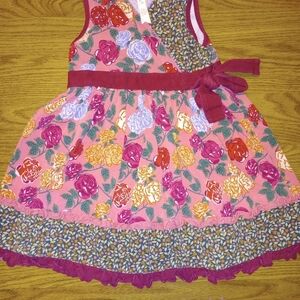 Matilda Jane Kids Dress with Pink and Purple Floral Design